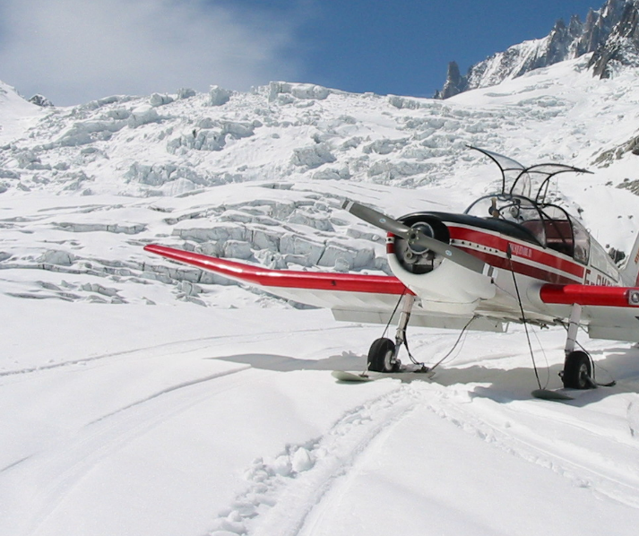 Aircraft on glacier