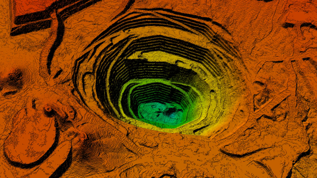 Mine elevation map