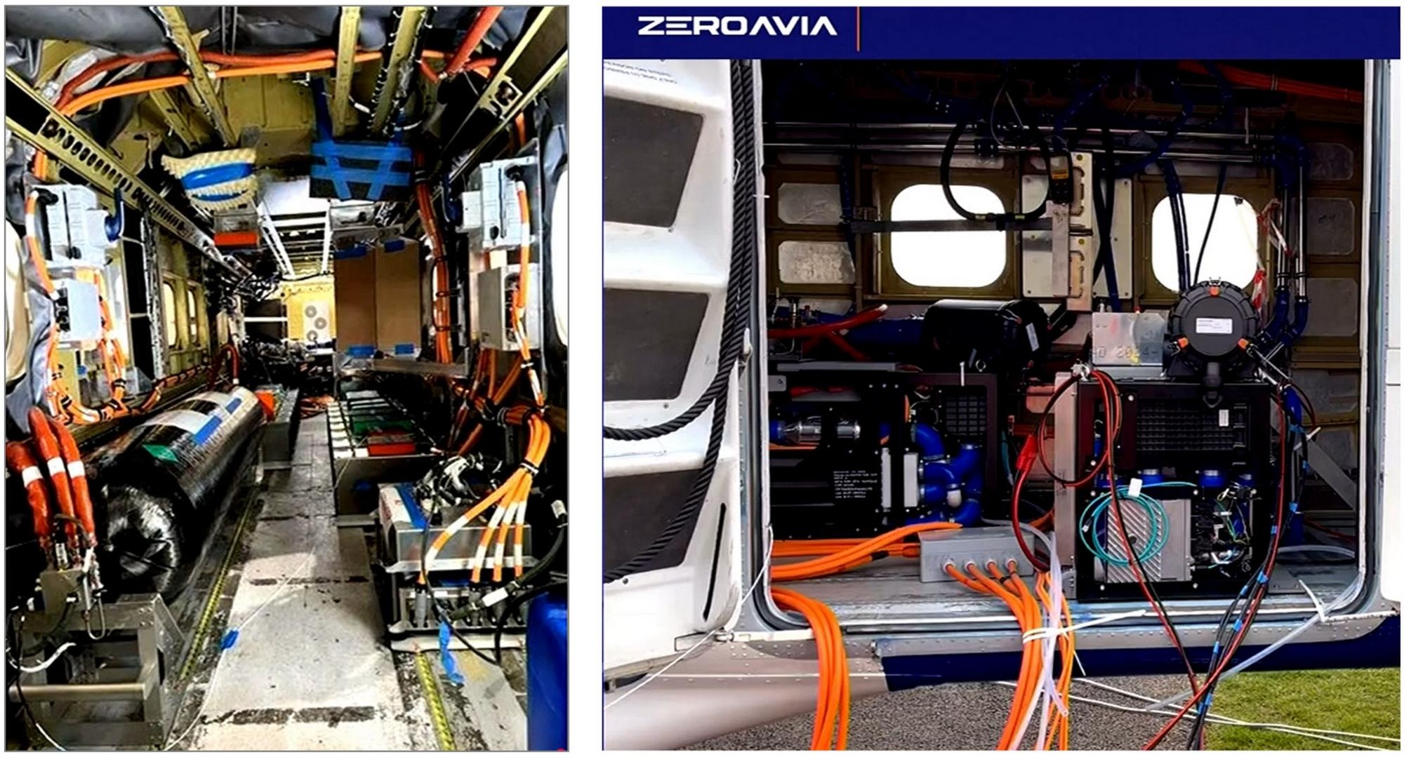Interior views of ZeroAvia's modified Dornier 228. 