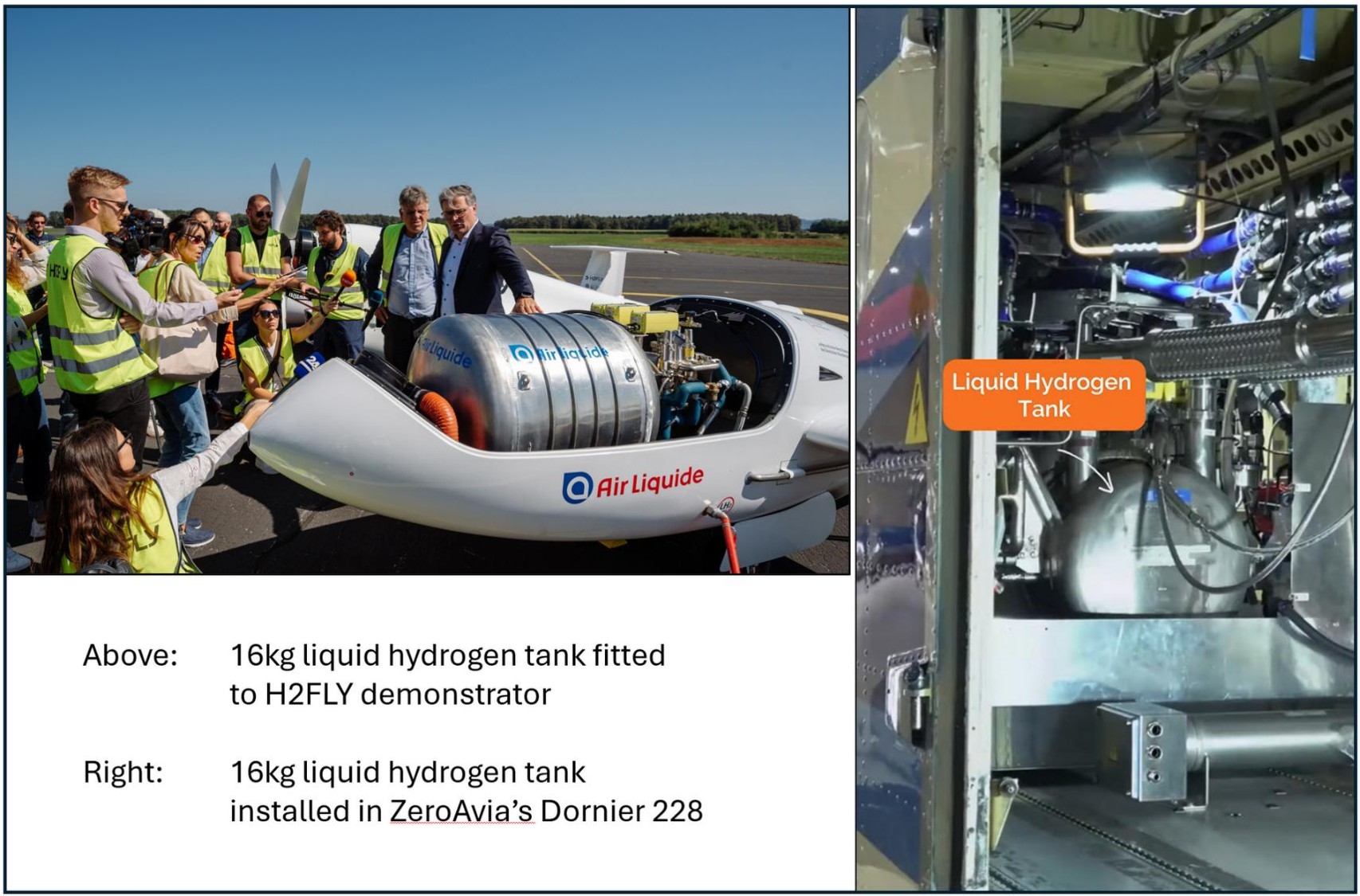 Air Liquide 16kg liquid hydrogen tank. 